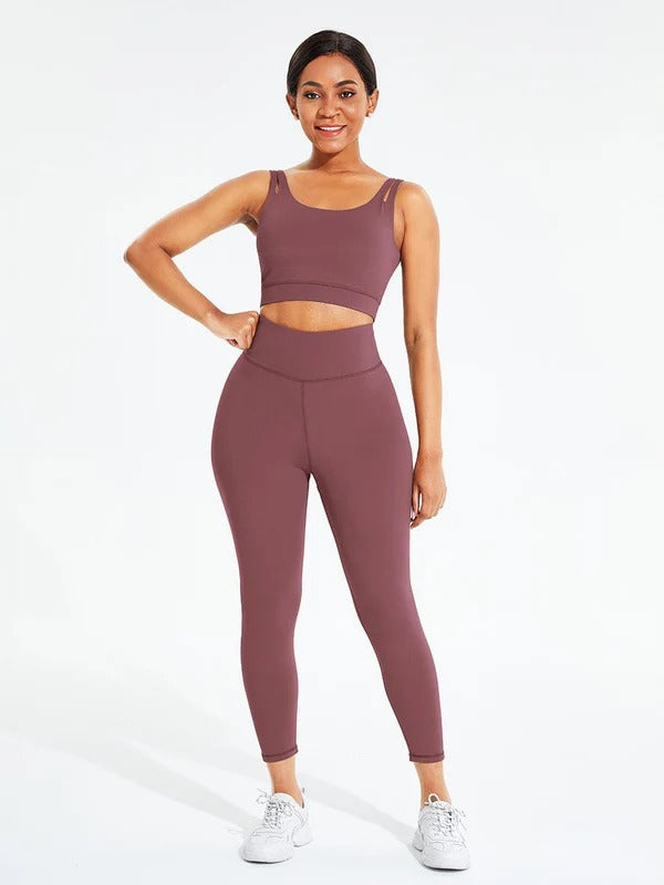 Yoga Sports Bra + High Waisted Leggings