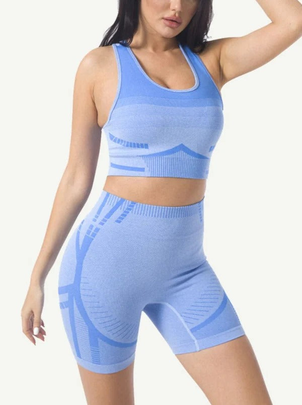 Yoga Sports Bra + High Waisted Shorts