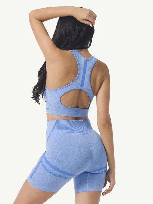 Yoga Sports Bra + High Waisted Shorts