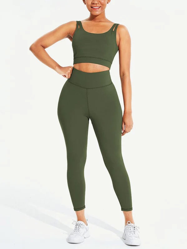 Yoga Sports Bra + High Waisted Leggings