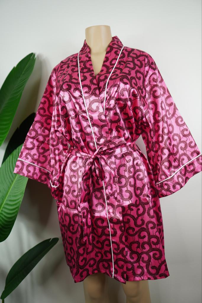 "Pink"  Luxurious Satin Robe