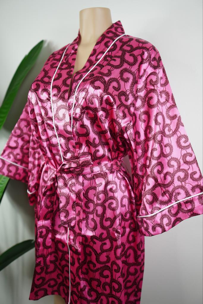 "Pink"  Luxurious Satin Robe