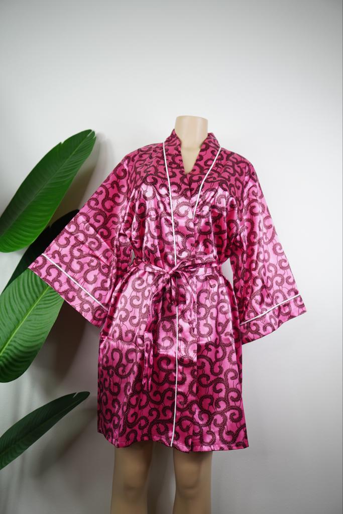 "Pink"  Luxurious Satin Robe