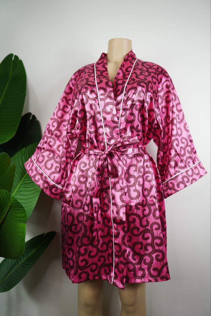 "Pink"  Luxurious Satin Robe