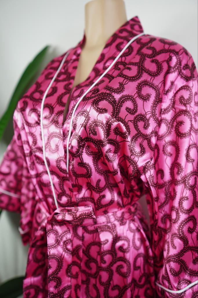 "Pink"  Luxurious Satin Robe